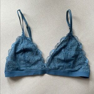 Madewell Blue Lace Bralette